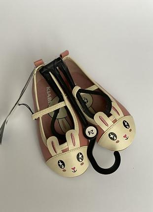 Акція! дуже милі туфлі балетки зайчики на дівчинку