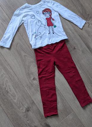 Комплект лосини+реглан 3т h&m old navy