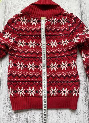 Крутая вязаная кофта свитер h&m 4-6лет5 фото