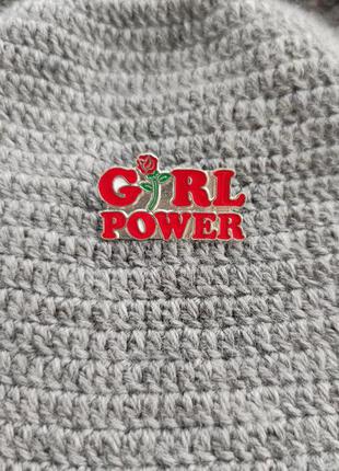 Girl power (дівоча сила). емальовані значки. металеві значки.