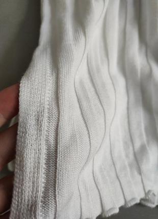Белый свитер лонгслив джемпер вискоза лапша рубчик7 фото