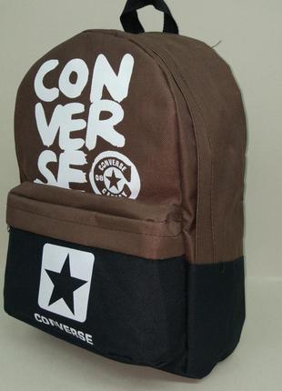 Рюкзак с сеткой на спине converse средний повседневный универсальный коричневый1 фото