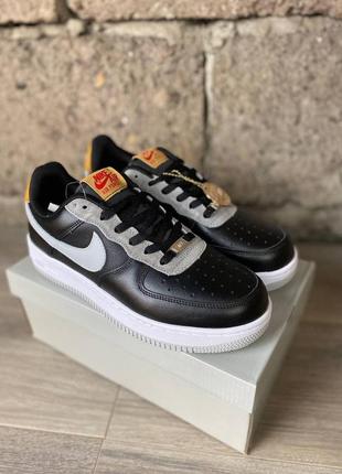 Чоловічі демісезонні спортивні кросівки nike air force з натуральної шкіри