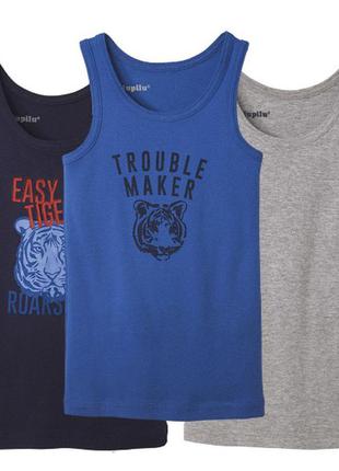 Комплект маек на мальчика  фирмы lupilu, германия.