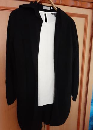 Кофта накидка  без застежки с капишоном