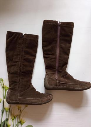 Замшевые сапоги осенние clarks р.38-39