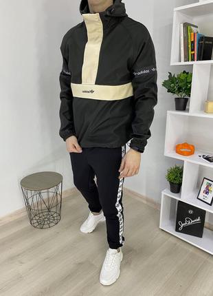 Мужская осенняя демисезонная куртка ветровка анорак adidas2 фото