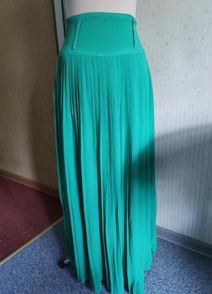Зелёный цвет юбка плиссе midi maxi1 фото