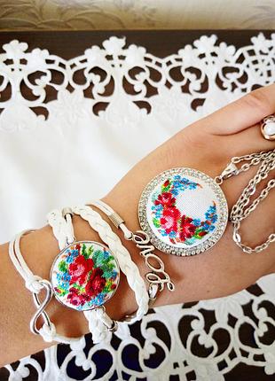 Набір прикрас з мікровишивкою