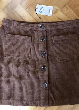 Denim co-новая вельветовая короткая юбка! р.-44