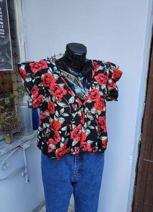Блуза с розами4 фото