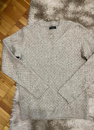 Чоловічий светр з шерстю бежевий reserved