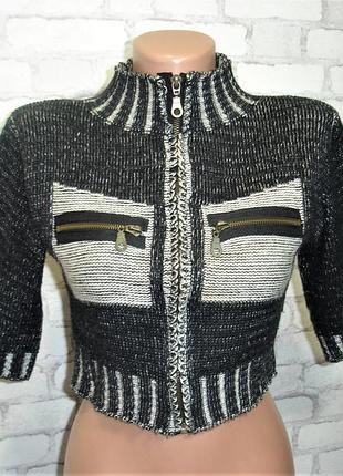 Шерстяная укороченная кофта-кардиган "sevilen " 44-46 р