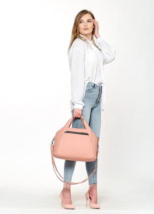 Розовая вместительная спортивная сумка -твоя практичность, удобность и стиль3 фото