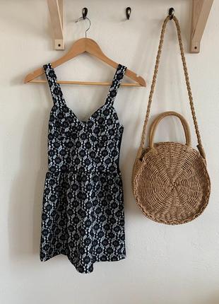 Платье бюстье в цветочный принт