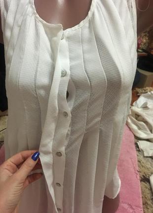 Шикарная белоснежная блуза benetton3 фото
