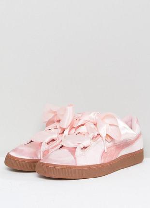 Оригінальні велюрові кеди puma velvet basket heart trainers, розмір 361 фото