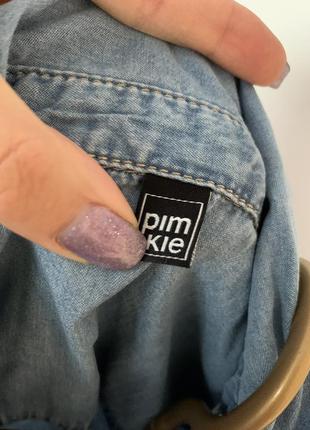 Pimkie стильная джинсовая рубашка s -размер7 фото