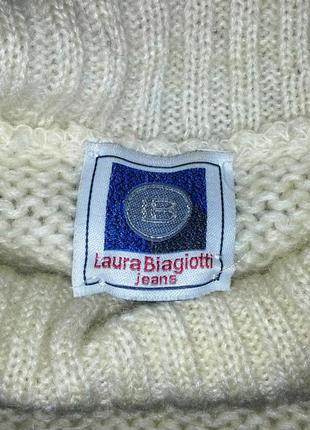 Итальянский шерстяной с мохером брендовый свитер,46-50разм