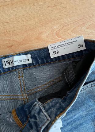 Джинсы zara zw premium the new slim cropped jeans5 фото