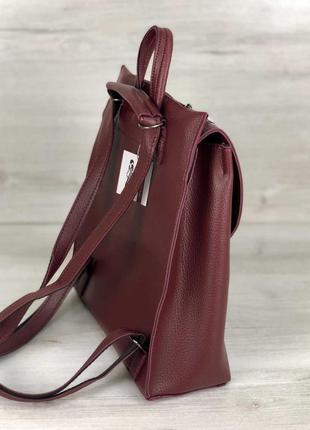 Рюкзак сумка «эшби» бордовый4 фото