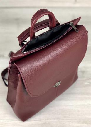 Рюкзак сумка «эшби» бордовый3 фото