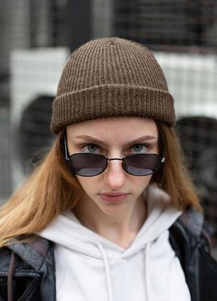 Маленька шапочка біні в'їхав пов'язана бежевого кольору without 8042774