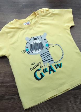 Яркая котоновая футболка унисекс на 3-4 года, р.98-104, тм children's e&h