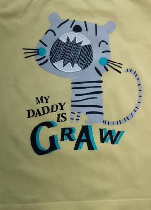 Яркая котоновая футболка унисекс на 3-4 года, р.98-104, тм children's e&h2 фото