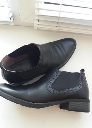Кожаные ботинки челси tamaris 39 р. в идеальном состоянии1 фото