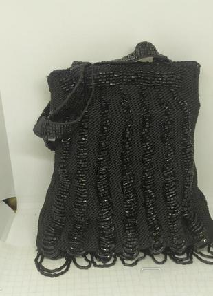 Сумочка с расшивкой бисером-рубкой