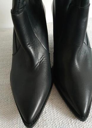 Жіночі шкіряні високі чоботи ботфорти іспанія mango європа оригінал7 фото