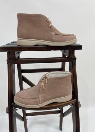 Туфли лоферы ботинки деми зима женские натуральная кожа замша2 фото