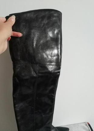 Женские кожаные высокие сапоги ботфорты испанского бренда  mango европа оригинал5 фото