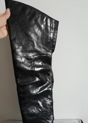 Женские кожаные высокие сапоги ботфорты испанского бренда  mango европа оригинал7 фото