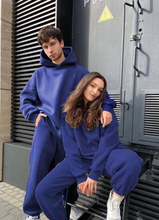 Теплий чоловічий костюм оверсайз на флісі 🔥новинка🔥 4 кольори