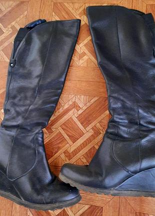 Кожанные сапоги, 37р.