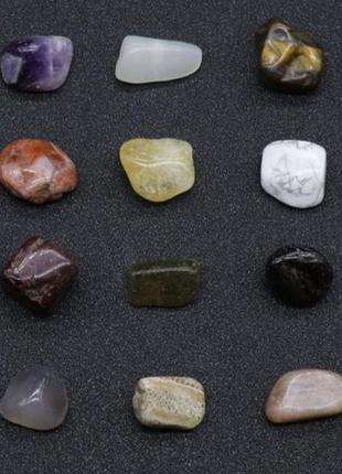 Набор натуральных обработанных камней, самоцветы, минералы1 фото
