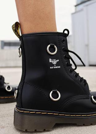 Жіночі стильні осінні черевики dr. martens x raf simons 1460 remastered black4 фото