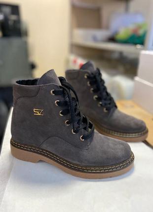 Черевики шкіряні 🖤🖤🖤 ботинки кожаные на шнуровке на шнурівках на низькій підошві на низкой подошве6 фото