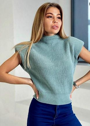 Жилетка теплая турция вязка