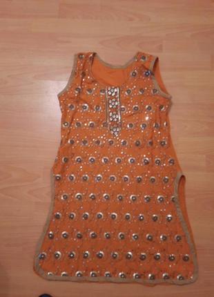Платье туника натуральная ткань1 фото