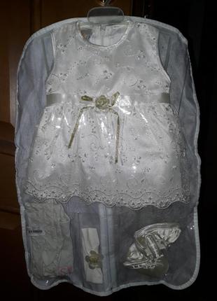 Нарядное платье, набор на 3-6 месяцев6 фото