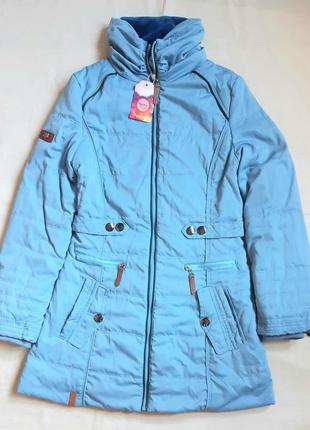 Куртка парку блакитна еврозима на дівчинку 13-16 років пальто clocolor, design in usa.2 фото