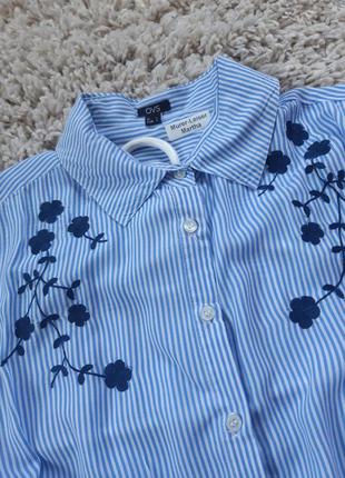 Стильна блуза/сорочка вільний крій з вишивкою ,ovs, p. 40-424 фото
