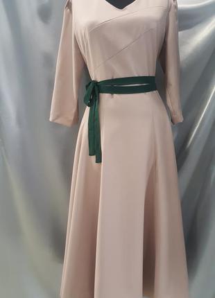 Платье клеш "розовый кварц" франция