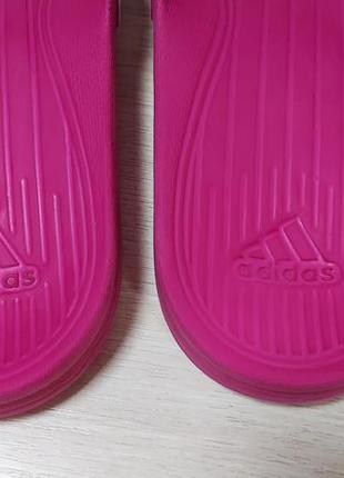 Детские розовые сланцы шлепанцы adidas duramo slide6 фото