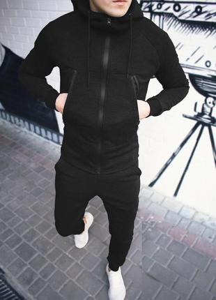 Мужской спортивный костюм "black" черный1 фото