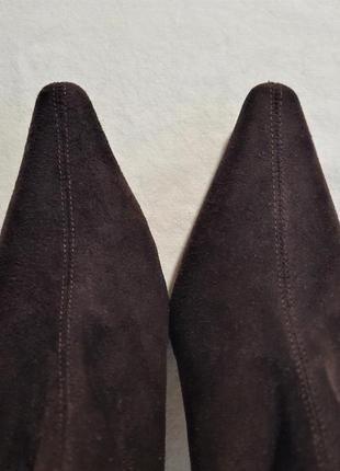 Замшевые (иск) сапоги чулки с острым носком4 фото