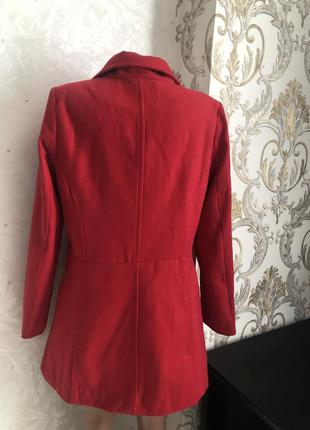Красное пальто полупальто reserved модное стильное тредовое классное теплое6 фото
